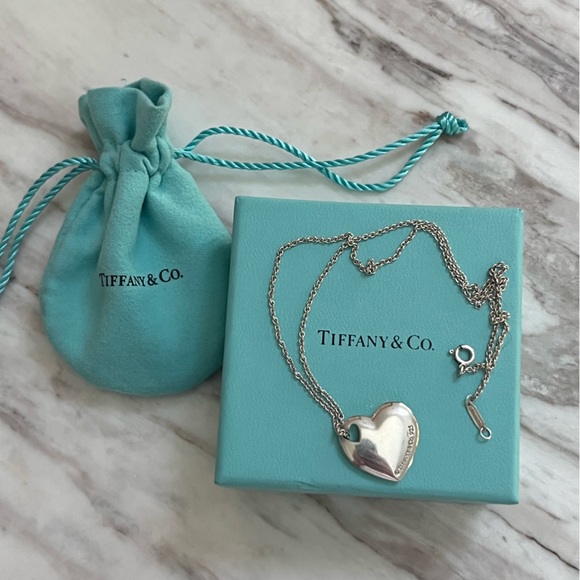 Tiffany & Co. Double Heart Cutout Pendant Necklace - Picture 2 of 6